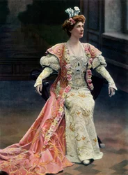 Nationaltheater der Opéra-Comique. La Reine Fiammette. Mlle Garden in der Rolle der Orlanda, 1904