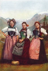 Drei Schweizer Mädchen, 1912