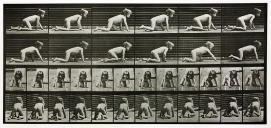 Zeitrafferfotografien eines krabbelnden Kindes