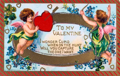 Für meinen Valentin, amerikanische Valentinskarte, um 1908