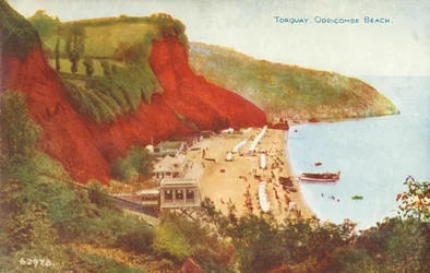 Torquay, Oddicombe Beach, spätes 19. - frühes 20. Jahrhundert