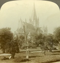Trondhjem Kathedrale, deren Traditionen acht Jahrhunderte zurückreichen, Norwegen, ca. 1905