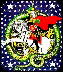Trotzki erschlägt den Drachen der Konterrevolution, Plakat, 1918