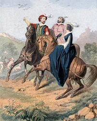 Tudor-Falknerei, Mitte des 19. Jahrhunderts