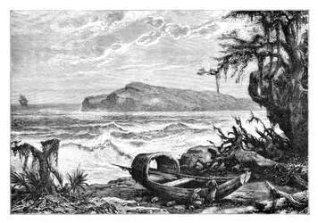 Turtle Island, Ansicht am Mündungsbereich der Drei Flüsse, um 1890