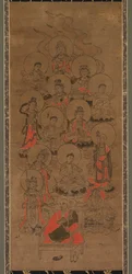 Zwölf Buddhas und Kobo Daishi Jusanbutsu, spätes 17. Jahrhundert