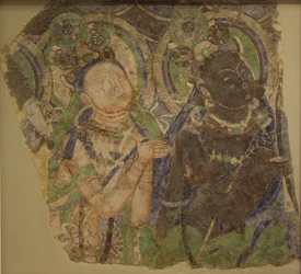 Zwei anbetende Bodhisattvas, 4.-6. Jahrhundert