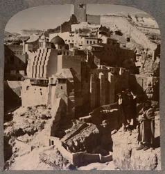 Tal von Mar Saba und Kloster, vom Bach Kedron, um 1900