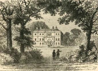 Vane House, im Jahr 1800, um 1876