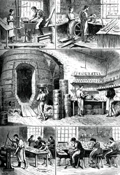 Verschiedene Töpferprozesse, ca. 1880