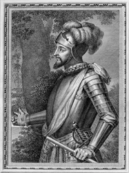 Vasco Núñez de Balboa 1475-1519 aus Retratos de los Españoles ilustres, 1791