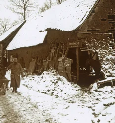 Veterinärstation für Pferde, Calonne, Nordfrankreich, um 1914-1918