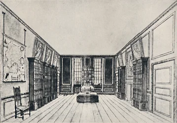 Blick auf die Themse in der Bibliothek von Samuel Pepys, York Buildings, 1928