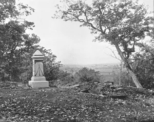 Blick vom Culps Hill, Gettysburg, Pennsylvania, USA, um 1900