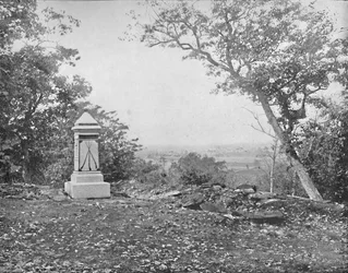 Blick vom Culps Hill, Gettysburg, Pennsylvania