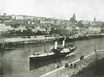 Blick vom West Pier, Boulogne, Frankreich, 1895