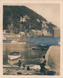 Blick vom Hafen - Polperro