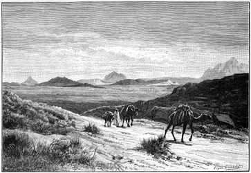 Blick vom Tellat-Pass, Tunesien, ca. 1890