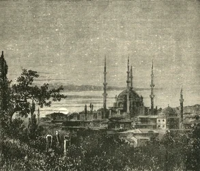 Ansicht in Adrianopel - Die Moschee von Selim II., 1890