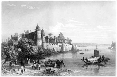 Ansicht von Allahabad, mit der Festung, um 1860