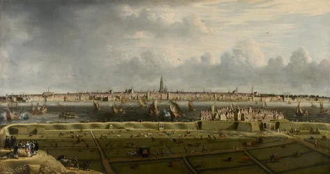 Ansicht von Antwerpen vom Vlaams Hoofd, 1658
