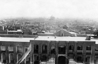 Blick auf Bagdad von einem Blockturm, 31. britisches Feldlazarett, Mesopotamien, Erster Weltkrieg