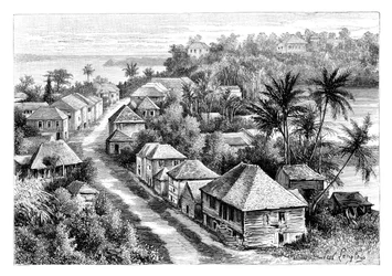 Ansicht von Basse-Terre, Guadeloupe, ca. 1890