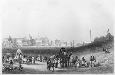 Blick auf Kalkutta von der Esplanade, ca. 1860