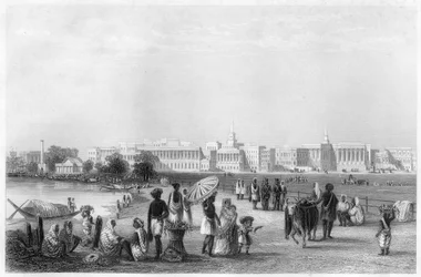 Blick auf Kalkutta von der Esplanade