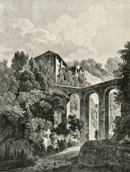 Blick auf das Aquädukt, in der Nähe der Alhambra, 19. Jahrhundert