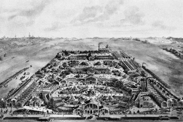 Ansicht der Allrussischen Ausstellung von 1882, Khodynka, Moskau, 1882