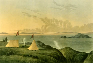 Blick auf das Arktische Meer vom Mund des Kupferminenflusses, Mitternacht, Juli 1821, 1946