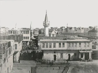 Ansicht der Altstadt, Suez, Ägypten, 1895
