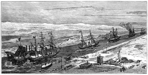 Ansicht des Suezkanals, Ägypten, 1900