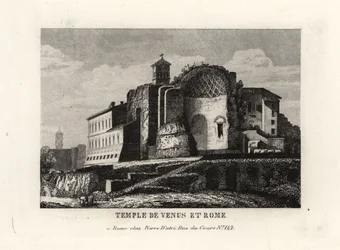 Blick auf den Tempel der Venus und Roma, Rom