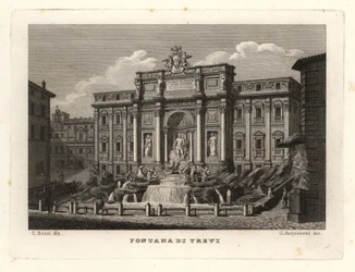 Ansicht des Trevi-Brunnens, Fontana di Trevi, Rom