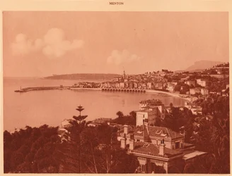 Blick vom Garavan Boulevard, Menton, 1930