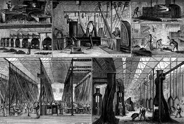 Ansichten in der Royal Small Arms Factory, Enfield, um 1880