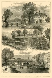 Ansichten am Fluss Lea, ca. 1876