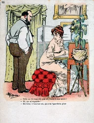 Französische Vintage-Postkarte