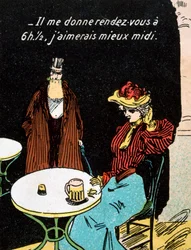 Vintage französische Postkarte, ca. 1900