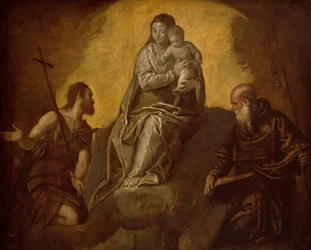 Jungfrau und Kind mit den Heiligen Johannes dem Täufer und Antonius Abt, 1575-1625