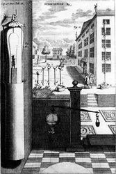 Von Guerickes Wasserbarometer, 1672