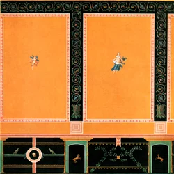Wanddekoration, Pompeji, Italien, 1928