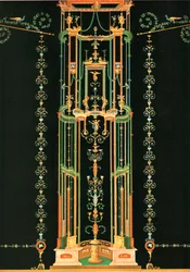 Wanddekoration, Pompeji, Italien, 1928