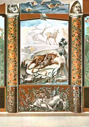 Wanddekoration, Pompeji, Italien, 1928