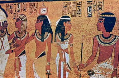 Wandmalereien im Grab Tutanchamuns, Tal der Könige, Luxor, Ägypten
