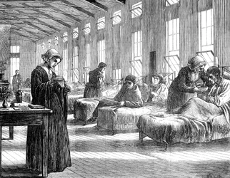 Station im Hampstead-Pockenkrankenhaus, 1871