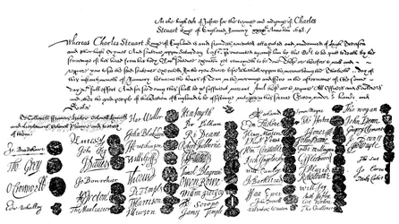 Befehl zur Hinrichtung von König Charles, 1648, 1909