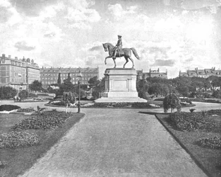 Washington-Statue, Public Garden, Boston, USA, ca. 1900